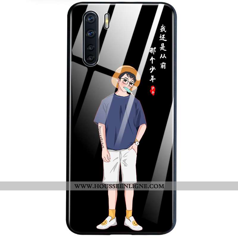 Housse Oppo A91 Protection Verre Téléphone Portable Personnalité Incassable Tout Compris Tendance No