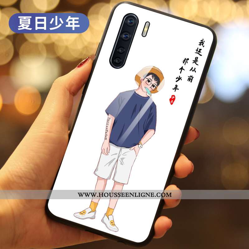 Housse Oppo A91 Protection Verre Téléphone Portable Personnalité Incassable Tout Compris Tendance No