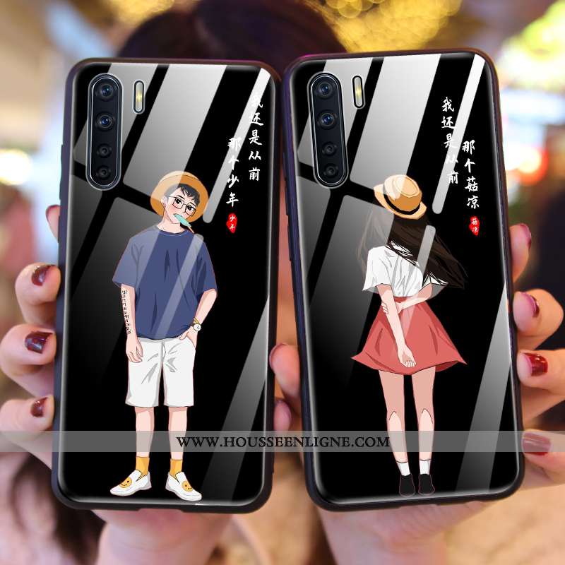 Housse Oppo A91 Protection Verre Téléphone Portable Personnalité Incassable Tout Compris Tendance No