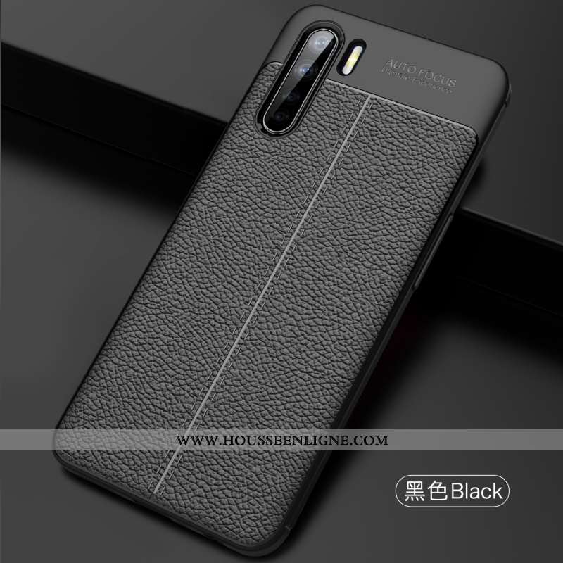 Housse Oppo A91 Silicone Fluide Doux Étui Téléphone Portable Noir Coque Incassable