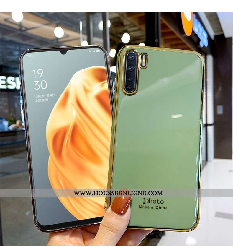 Housse Oppo A91 Silicone Protection Net Rouge Nouveau Incassable Ultra Téléphone Portable Verte