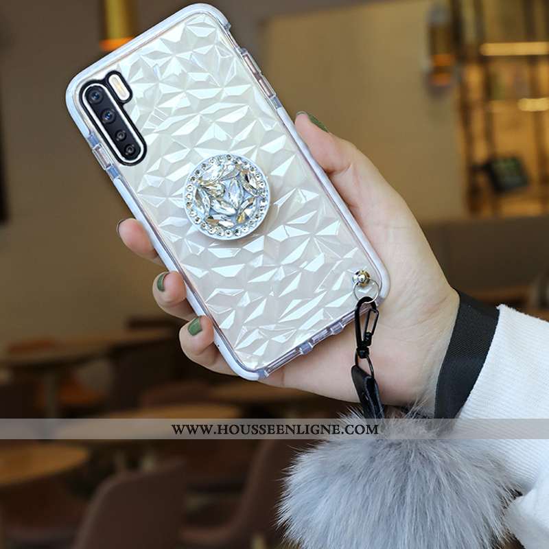 Housse Oppo A91 Silicone Protection Strass Transparent Modèle Fleurie Tout Compris Fluide Doux Rose