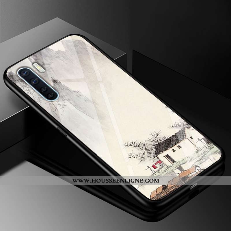 Housse Oppo A91 Tendance Silicone Étui Difficile Coque Rose Incassable