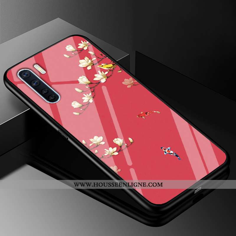 Housse Oppo A91 Tendance Silicone Étui Difficile Coque Rose Incassable