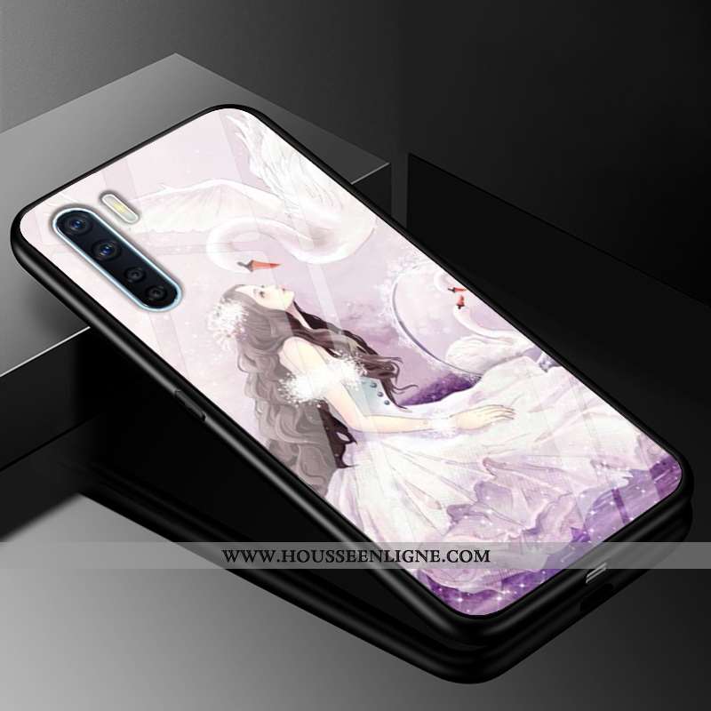 Housse Oppo A91 Tendance Silicone Étui Difficile Coque Rose Incassable