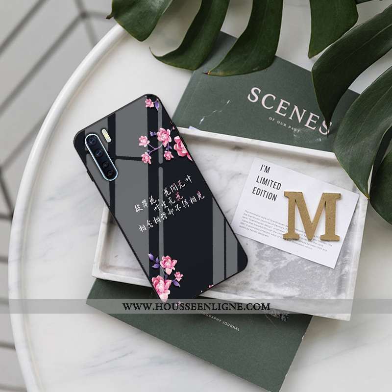 Housse Oppo A91 Tendance Silicone Étui Difficile Coque Rose Incassable