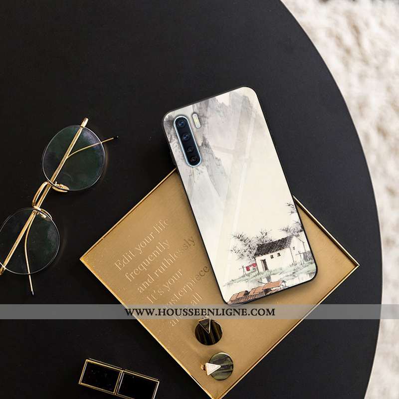 Housse Oppo A91 Tendance Silicone Étui Difficile Coque Rose Incassable