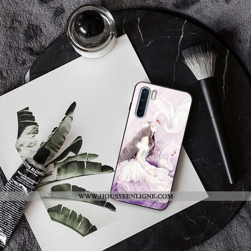 Housse Oppo A91 Tendance Silicone Étui Difficile Coque Rose Incassable