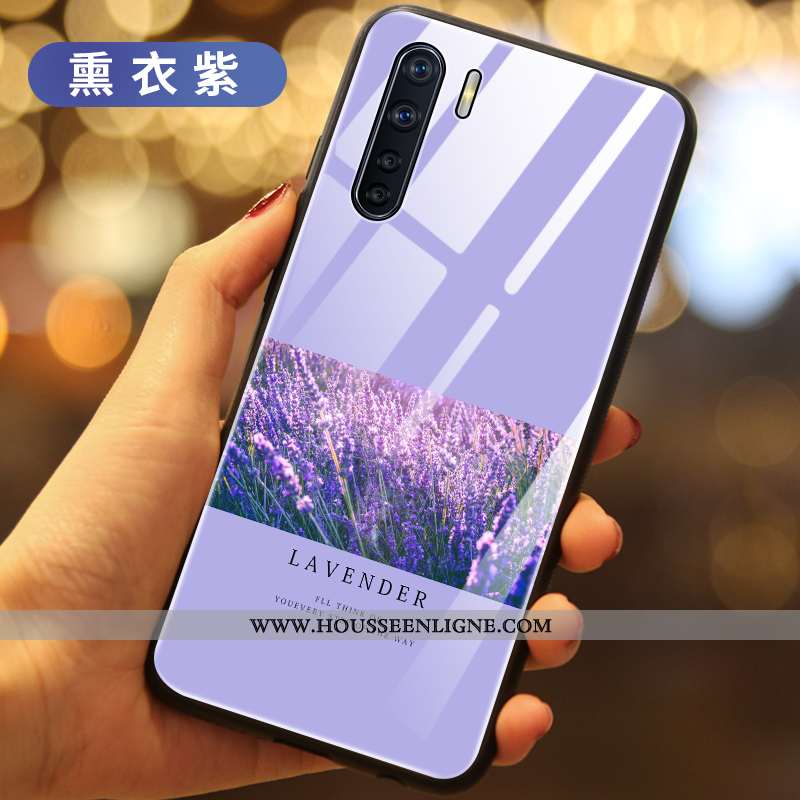 Housse Oppo A91 Verre Tout Compris Étui Vert Téléphone Portable Coque Verte