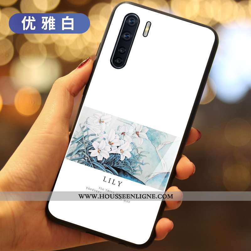 Housse Oppo A91 Verre Tout Compris Étui Vert Téléphone Portable Coque Verte