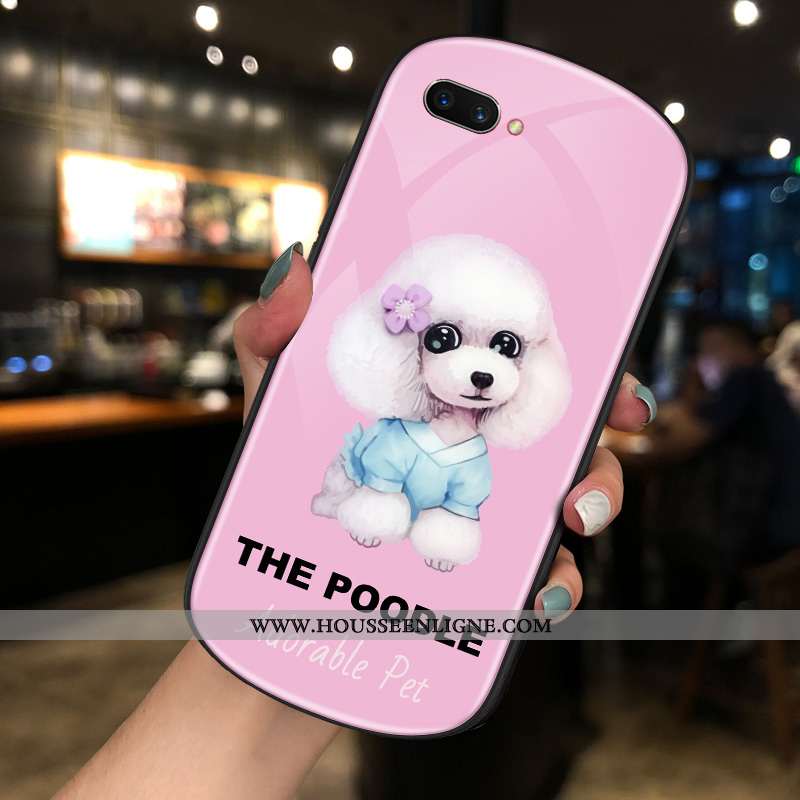 Housse Oppo Ax5 Créatif Charmant Coque Noir Amoureux Verre Tendance