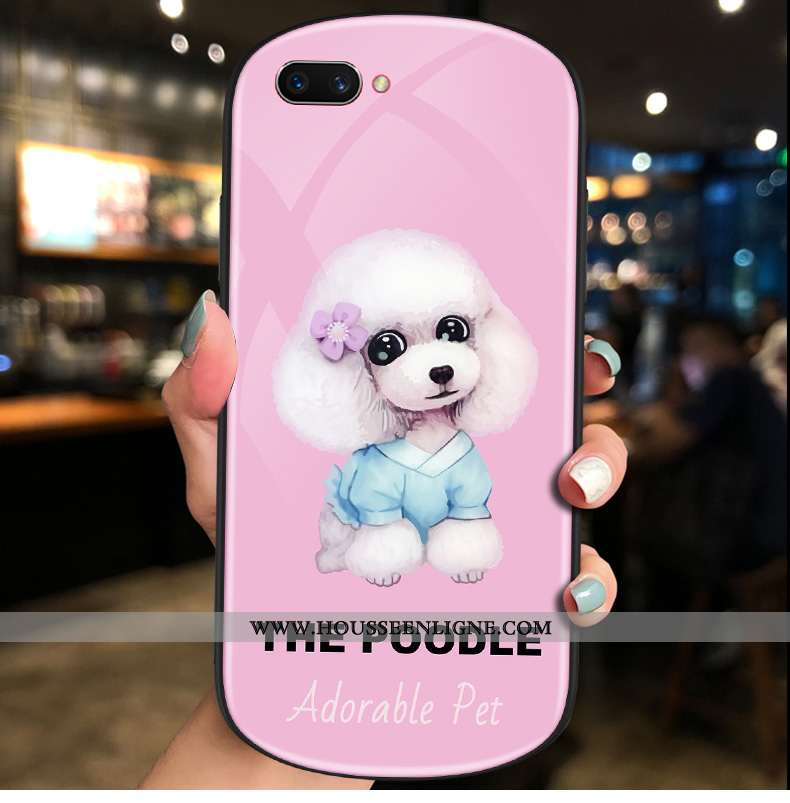 Housse Oppo Ax5 Créatif Charmant Coque Noir Amoureux Verre Tendance