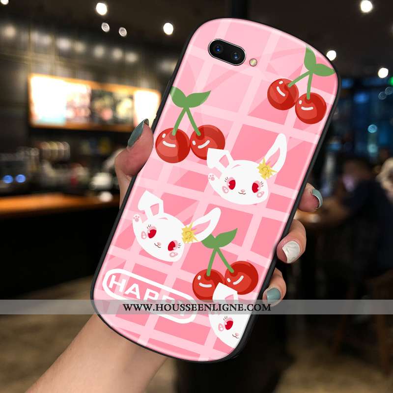 Housse Oppo Ax5 Dessin Animé Charmant Net Rouge Rose Téléphone Portable Créatif Verre