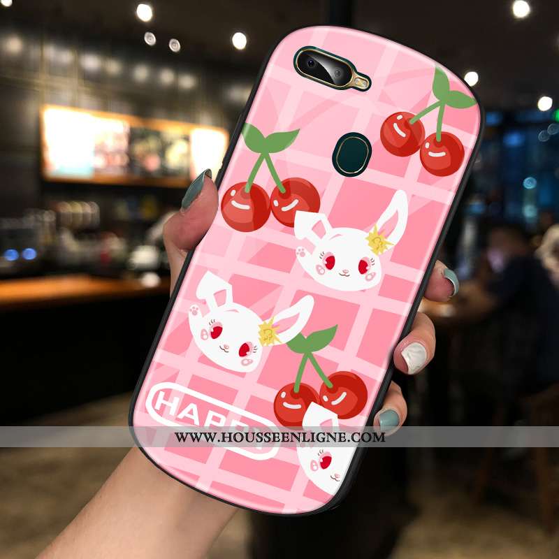 Housse Oppo Ax5 Dessin Animé Charmant Net Rouge Rose Téléphone Portable Créatif Verre