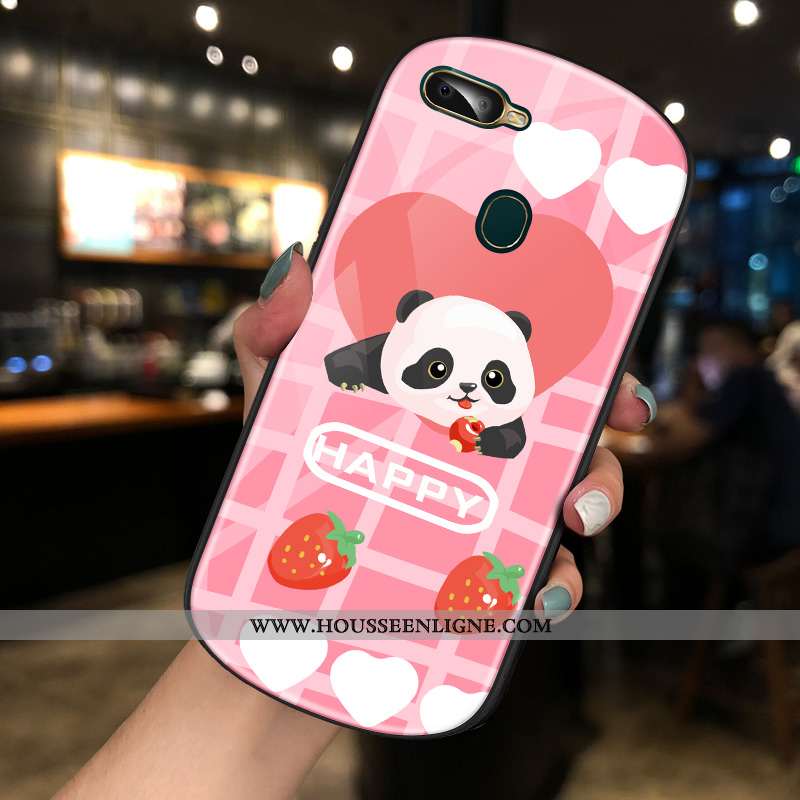 Housse Oppo Ax5 Dessin Animé Charmant Net Rouge Rose Téléphone Portable Créatif Verre