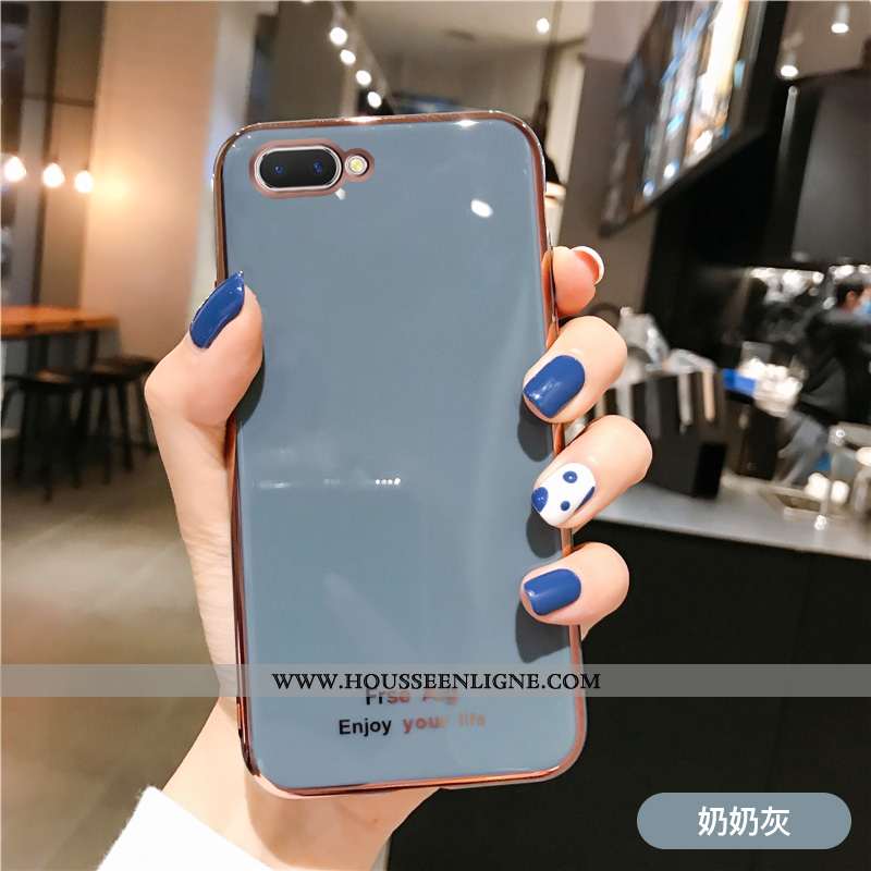 Housse Oppo Ax5 Fluide Doux Silicone Placage Personnalité Coque Transparent Simple Bordeaux