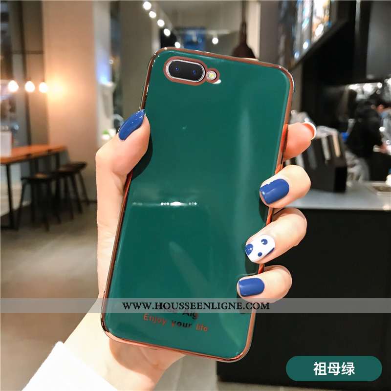 Housse Oppo Ax5 Fluide Doux Silicone Placage Personnalité Coque Transparent Simple Bordeaux