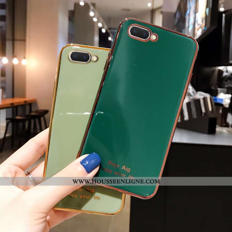 Housse Oppo Ax5 Fluide Doux Silicone Placage Personnalité Coque Transparent Simple Bordeaux