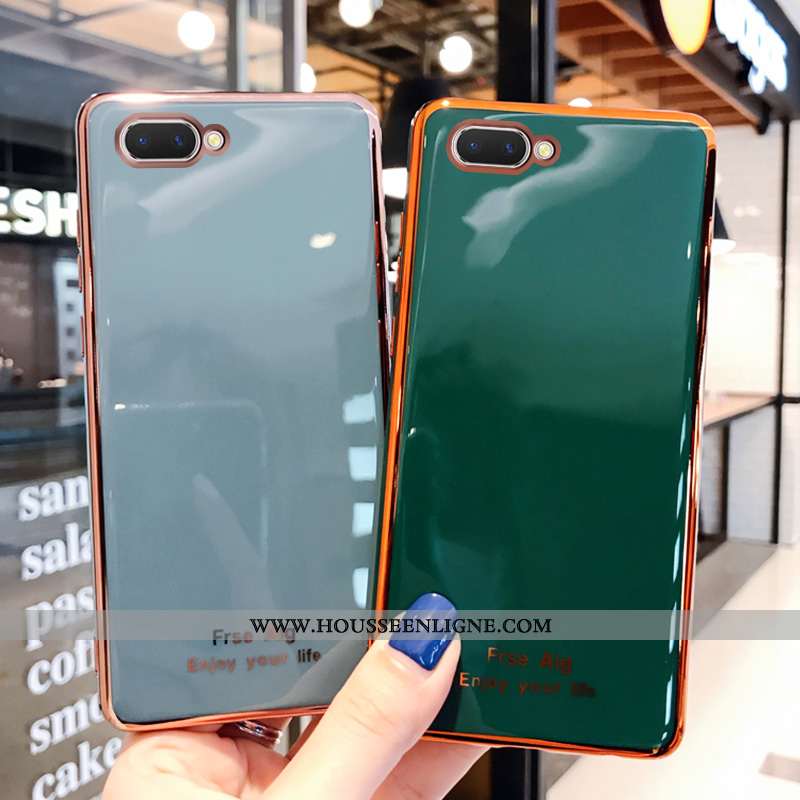 Housse Oppo Ax5 Fluide Doux Silicone Placage Personnalité Coque Transparent Simple Bordeaux