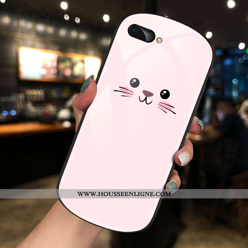 Housse Oppo Ax5 Personnalité Créatif Net Rouge Simple Mignonne Verre Dessin Animé Bleu
