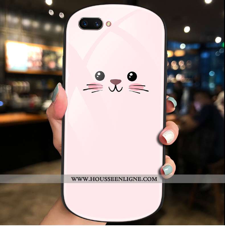 Housse Oppo Ax5 Personnalité Créatif Net Rouge Simple Mignonne Verre Dessin Animé Bleu