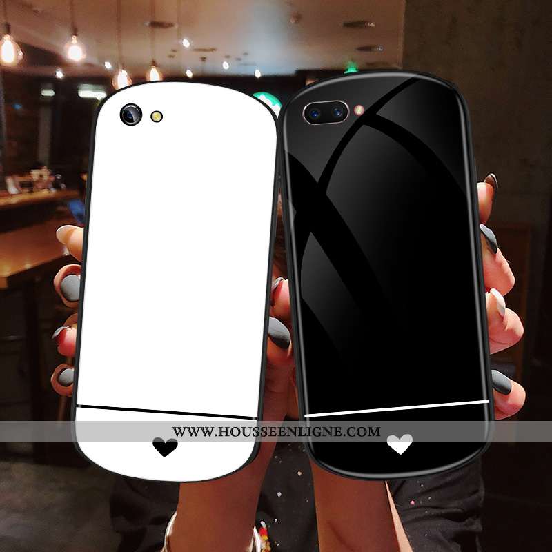 Housse Oppo Ax5 Personnalité Créatif Tendance Rond Blanc Verre Téléphone Portable Blanche