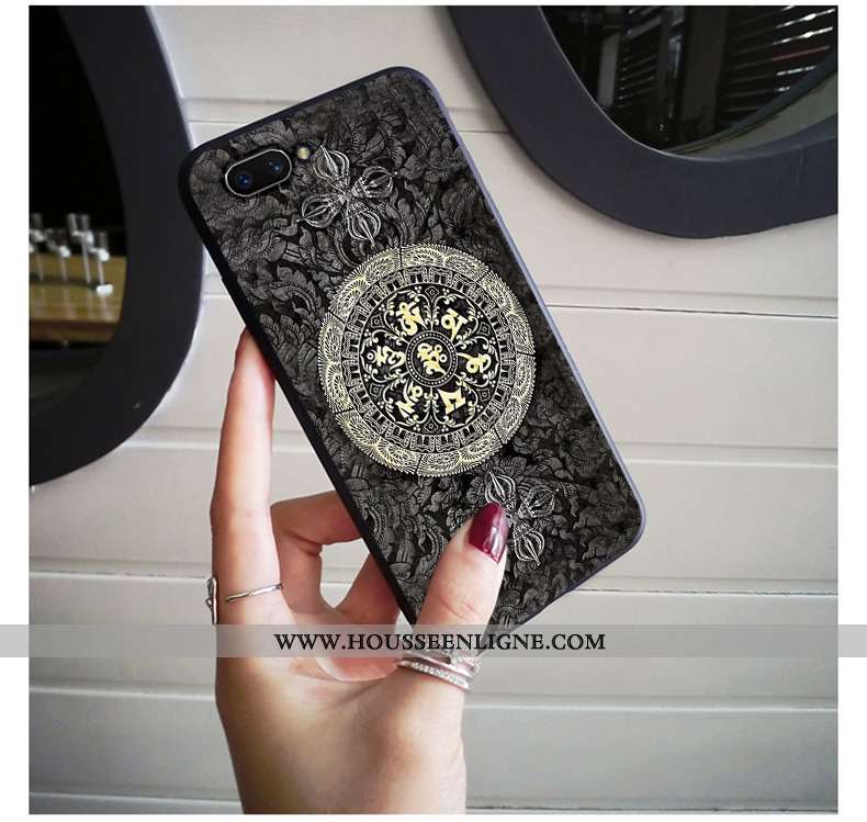 Housse Oppo Ax5 Protection Délavé En Daim Tout Compris Bleu Marin Étui Simple Coque Bleu Foncé