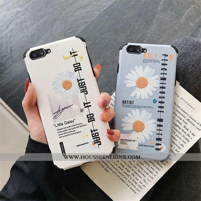 Housse Oppo Ax5 Tendance Modèle Fleurie Incassable Personnalité Soie Mulberry Coque Blanc Blanche