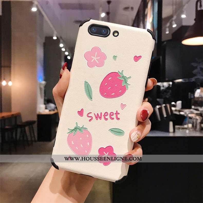 Housse Oppo Ax5 Tendance Modèle Fleurie Incassable Personnalité Soie Mulberry Coque Blanc Blanche