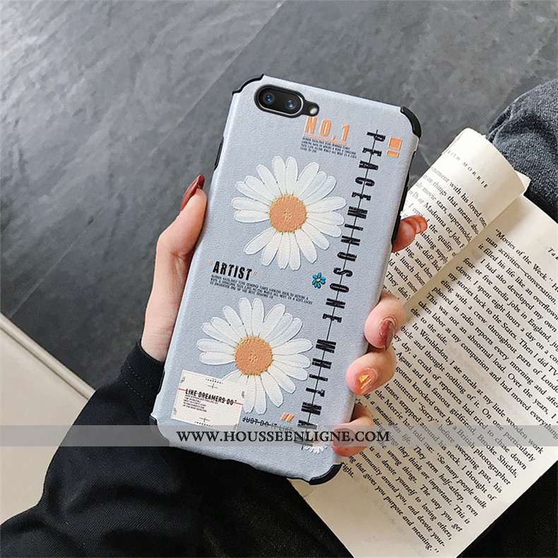 Housse Oppo Ax5 Tendance Modèle Fleurie Incassable Personnalité Soie Mulberry Coque Blanc Blanche