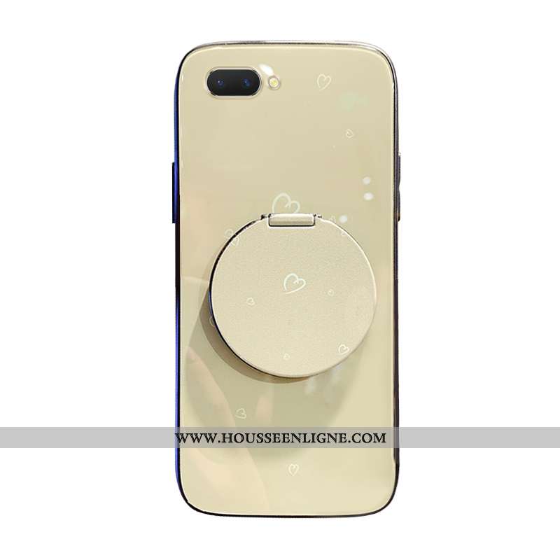 Housse Oppo Ax5 Tendance Protection Verre Personnalité Simple Net Rouge Maquillage Beige