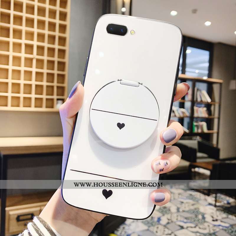 Housse Oppo Ax5 Tendance Protection Verre Personnalité Simple Net Rouge Maquillage Beige