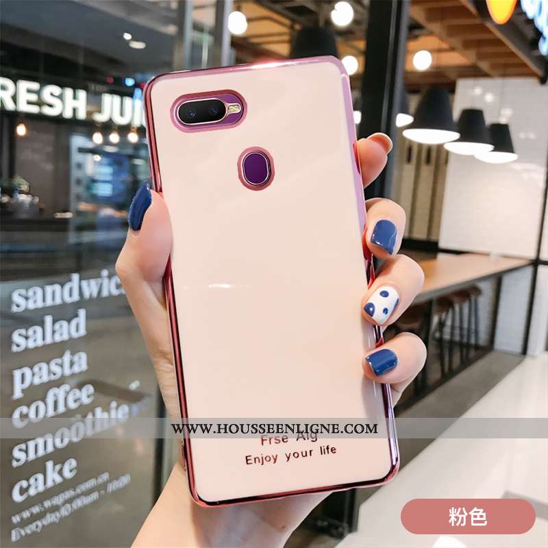 Housse Oppo Ax7 Créatif Fluide Doux Incassable Membrane Tempérer Coque Étui Rose