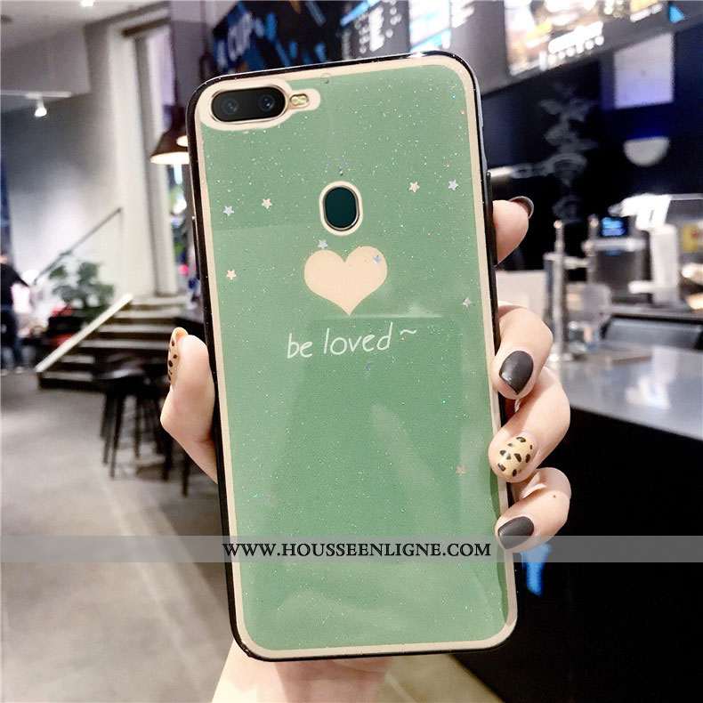 Housse Oppo Ax7 Créatif Tendance Tout Compris Simple Amour Or Étui Rouge