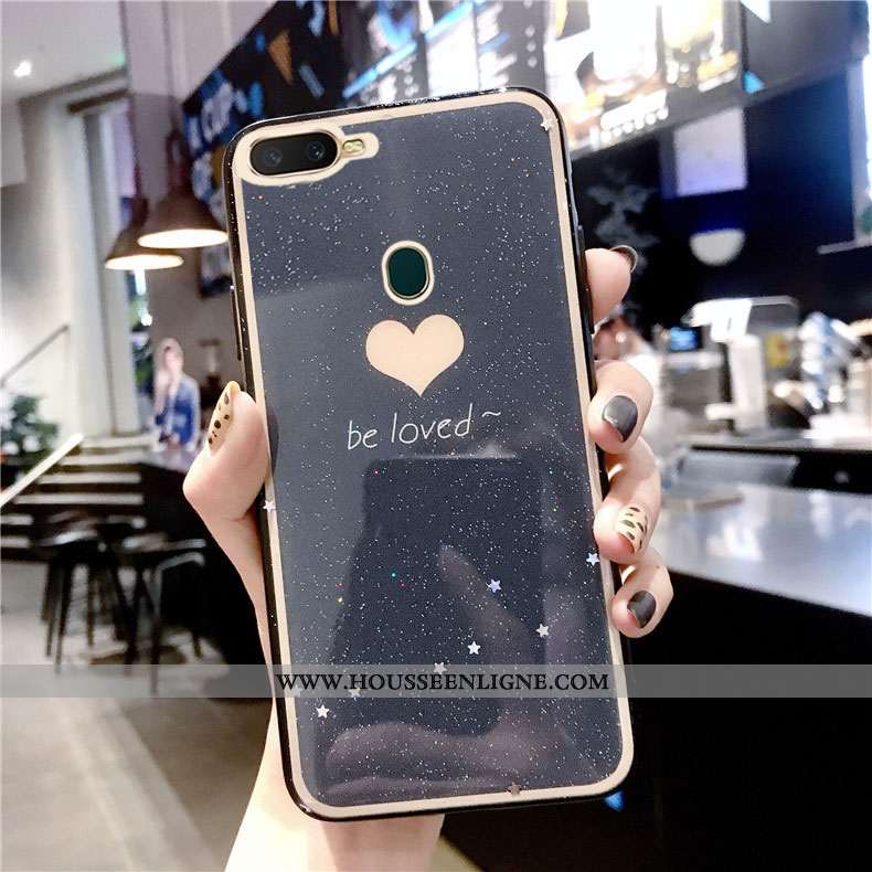Housse Oppo Ax7 Créatif Tendance Tout Compris Simple Amour Or Étui Rouge