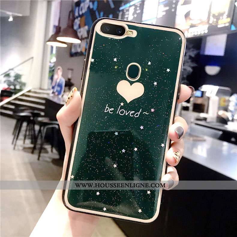 Housse Oppo Ax7 Créatif Tendance Tout Compris Simple Amour Or Étui Rouge