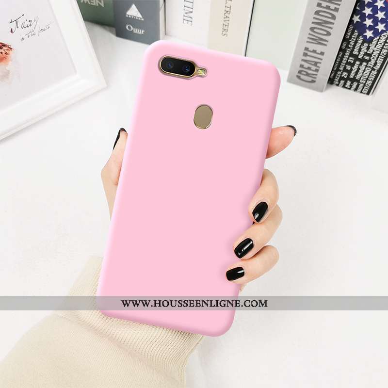 Housse Oppo Ax7 Fluide Doux Silicone Protection Incassable Délavé En Daim Personnalité Créatif Bleu