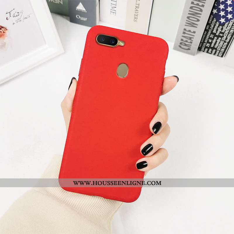 Housse Oppo Ax7 Fluide Doux Silicone Protection Incassable Délavé En Daim Personnalité Créatif Bleu