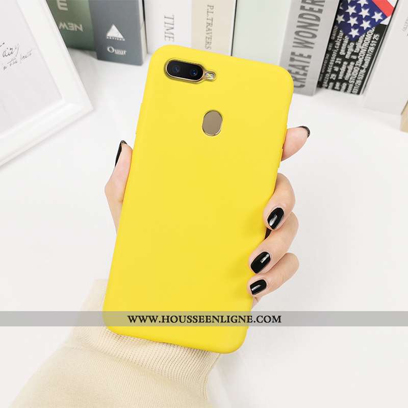 Housse Oppo Ax7 Fluide Doux Silicone Protection Incassable Délavé En Daim Personnalité Créatif Bleu