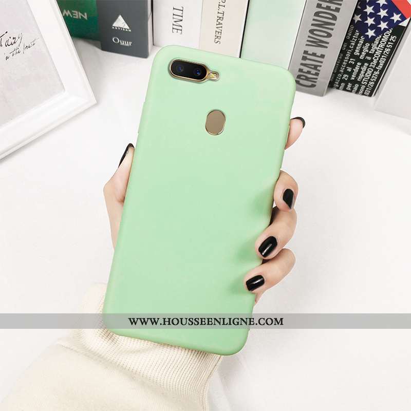 Housse Oppo Ax7 Fluide Doux Silicone Protection Incassable Délavé En Daim Personnalité Créatif Bleu