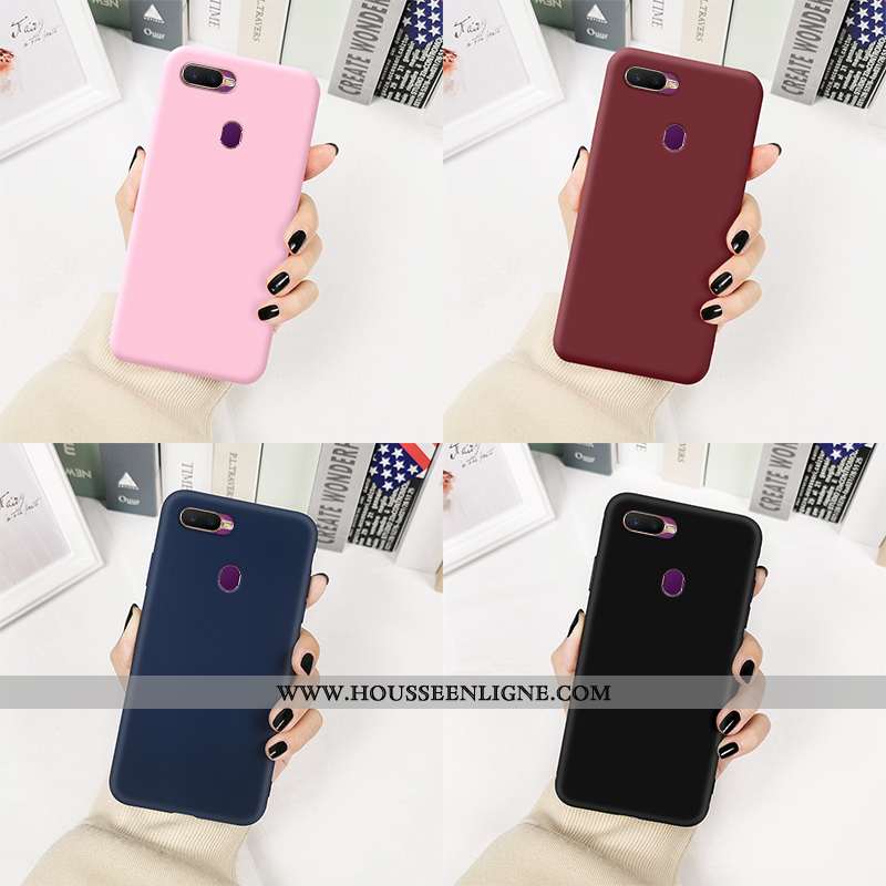 Housse Oppo Ax7 Fluide Doux Silicone Protection Incassable Délavé En Daim Personnalité Créatif Bleu