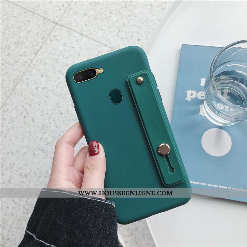 Housse Oppo Ax7 Fluide Doux Silicone Protection Téléphone Portable Chaud Support Coque Verte