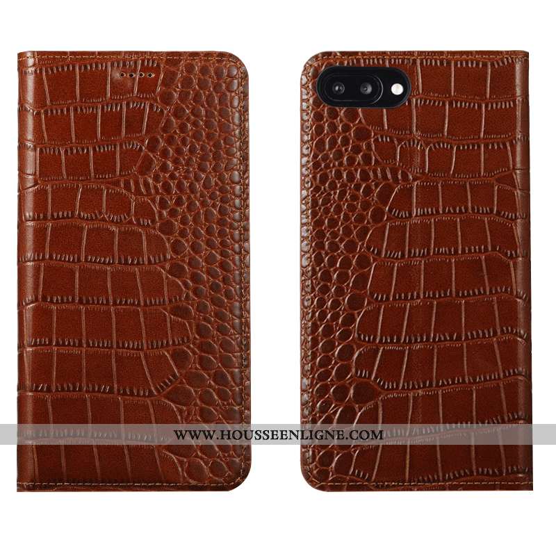 Housse Oppo Ax7 Protection Cuir Véritable Étui Marron Coque Téléphone Portable Cuir