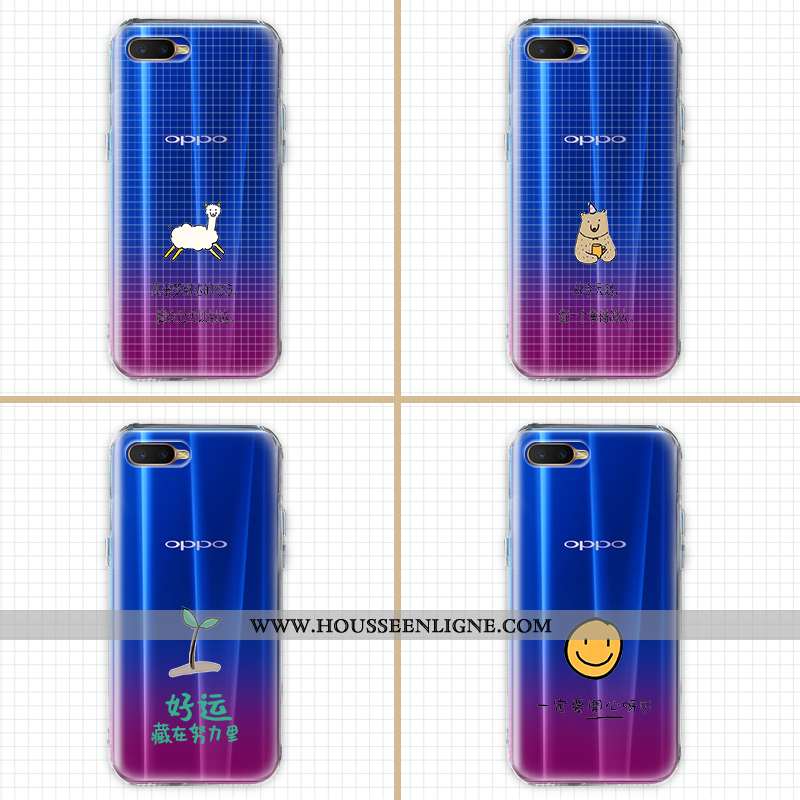 Housse Oppo Ax7 Silicone Mode Charmant Créatif Tout Compris Europe Coque Bleu