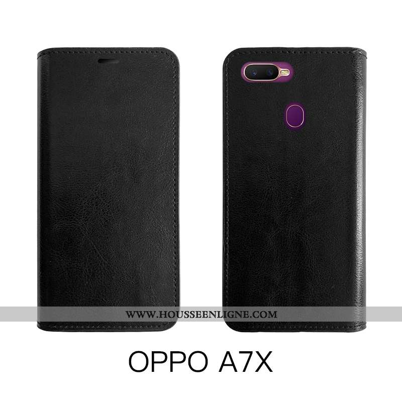 Housse Oppo Ax7 Vintage Fluide Doux Business Protection Créatif Cuir Véritable Téléphone Portable Ro