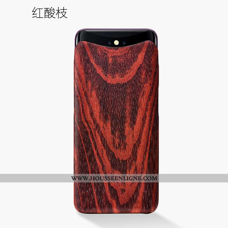 Housse Oppo Find X Modèle Fleurie Protection Fleur Légère Incassable En Bois Antidérapant Bordeaux