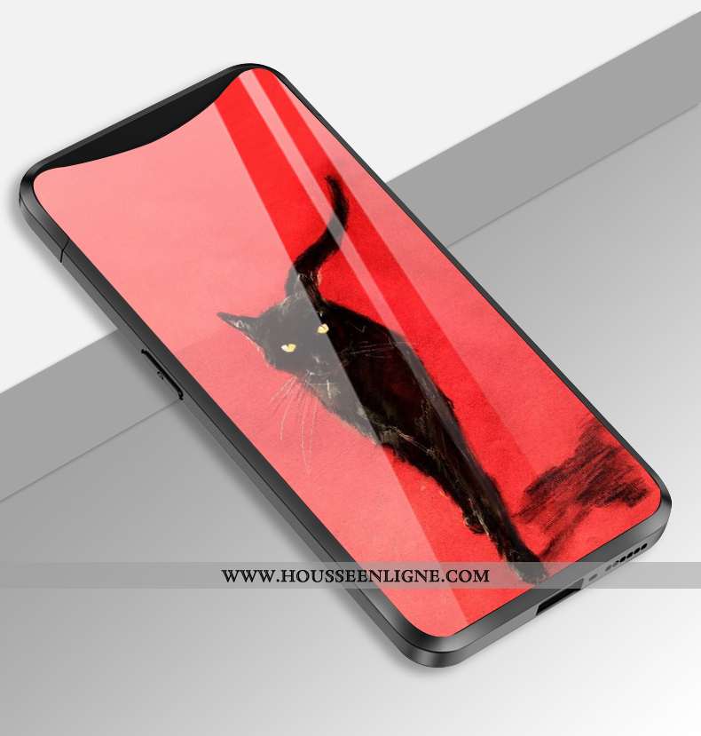 Housse Oppo Find X Personnalité Créatif Coque Drôle Étoile Amoureux Verre Rouge
