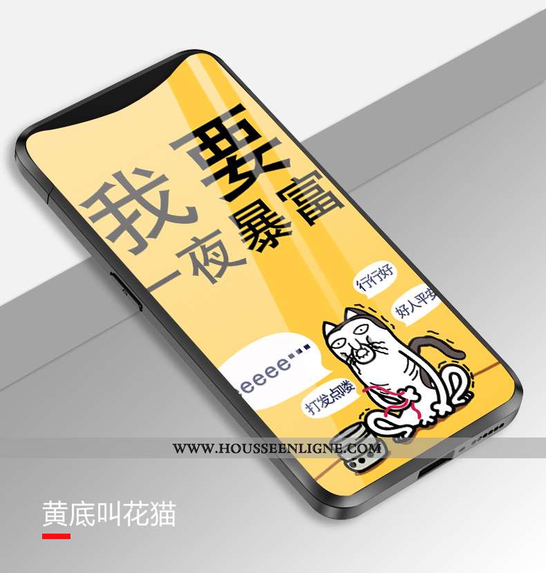 Housse Oppo Find X Personnalité Créatif Coque Drôle Étoile Amoureux Verre Rouge