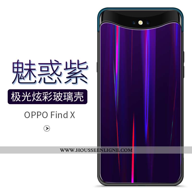 Housse Oppo Find X Tendance Verre Téléphone Portable Incassable Coque Rouge Jours