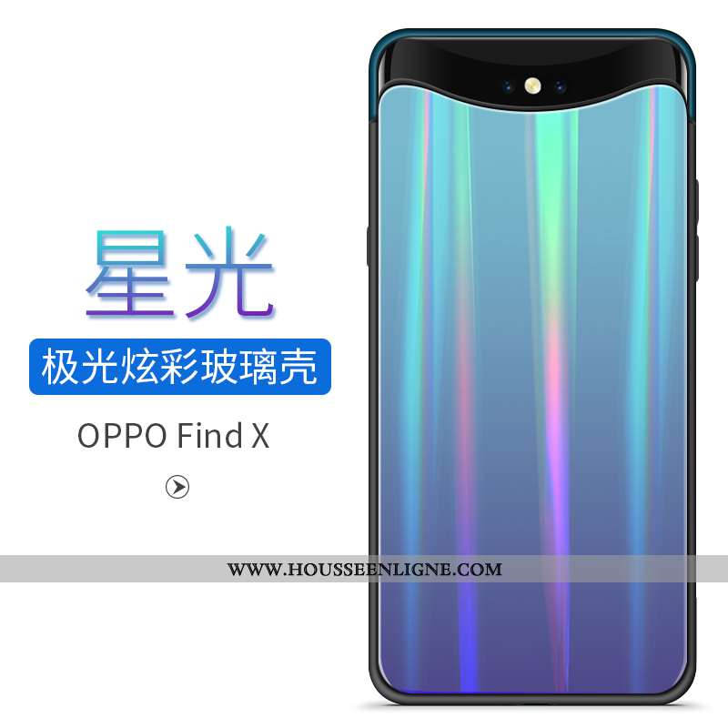 Housse Oppo Find X Tendance Verre Téléphone Portable Incassable Coque Rouge Jours